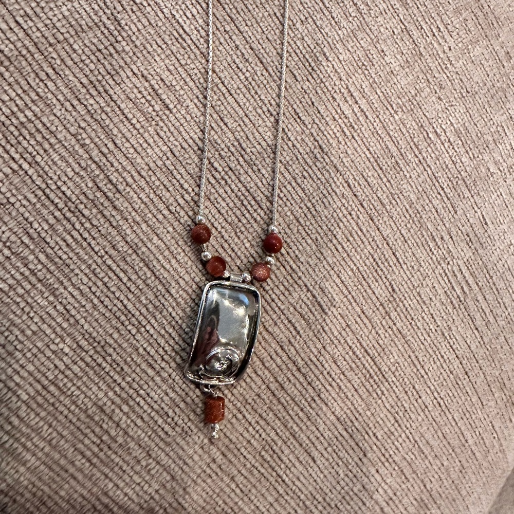 Silpada Designs Oxidized Sterling Silver and Sandstone Necklace - Picture 4 of 4